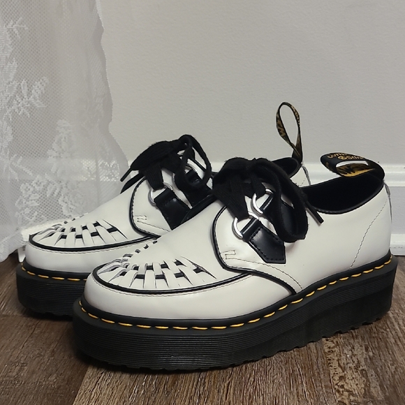 Dr. Martens | Shoes | Dr Martens Sidney White Creepers | Poshmark